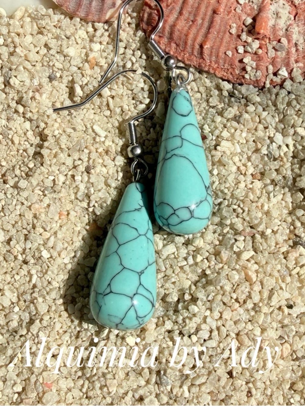 Turquoise Teardrop Dangle Earrings